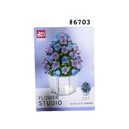 KLOCKI 570PCS KWIATY FLOWERS