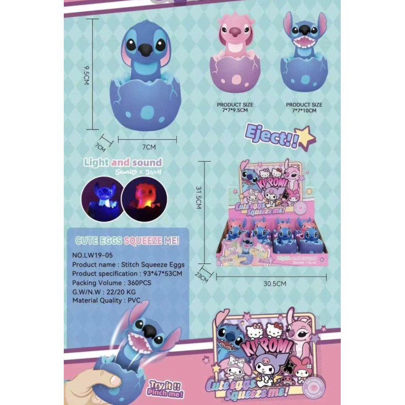 SQUISHY GNIOTEK POP-UP JAJKA STITCH SQUISHY GNIOTEK POP-UP JAJKA STITCH