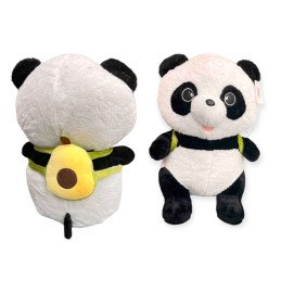 PLUSZOWA MASKOTKA PANDA Z PLECAKIEM 45CM
