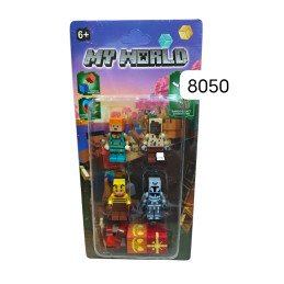 ZESTAW 6SZT FIGUREK MINECRAFT MAGNETYCZNY