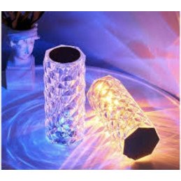 KRZYSZTAŁOWA LAMPKA NOCNA LED DIAMENTOWA
