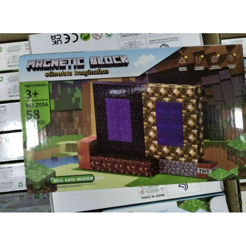 KLOCKI 58PCS MAGNETYCZNE MINECRAFT