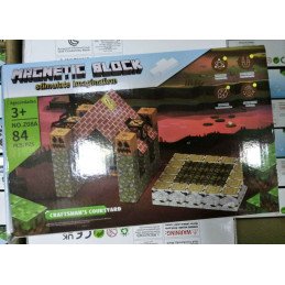 KLOCKI 84PCS MAGNETYCZNE MINECRAFT