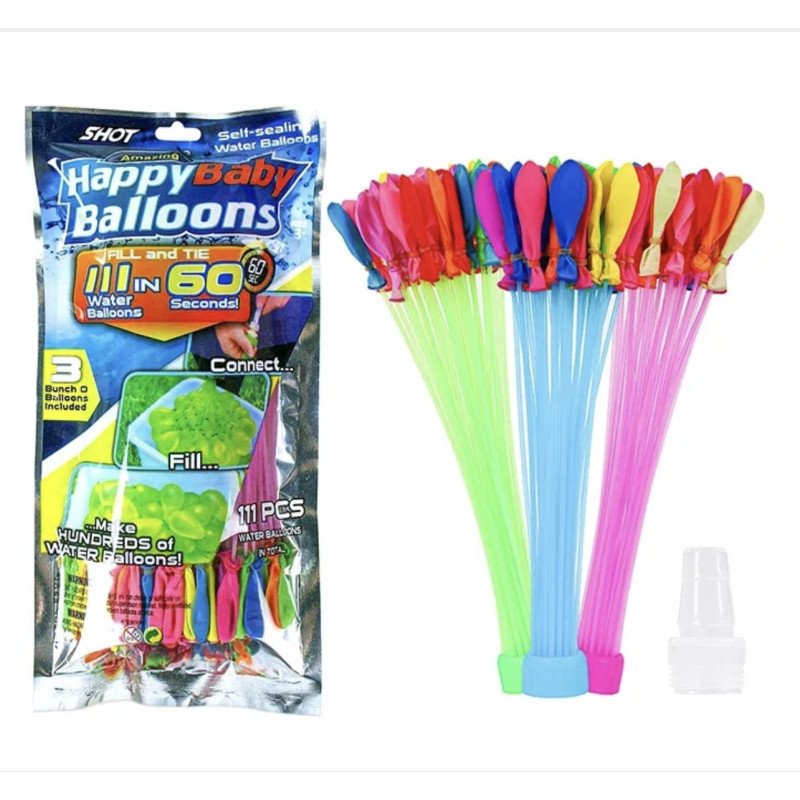 BALONY WODNE BOMBY 111SZT + NASADKA Z GWINTEM BALONY WODNE BOMBY 111SZT + NASADKA Z GWINTEM