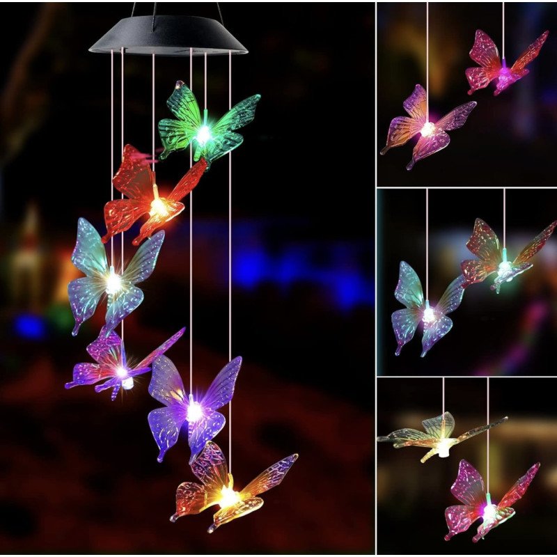 MOTYLE LED SOLARNE WIELOKOLOROWE MAGIA NOCY MOTYLE LED SOLARNE WIELOKOLOROWE MAGIA NOCY