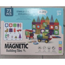 KLOCKI 73PCS MAGNETYCZNE BUILDING TILES