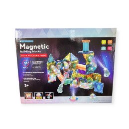 KLOCKI MAGNETYCZNE TOR KULKOWY 96 SZT PODŚWIETLANE