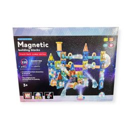 KLOCKI MAGNETYCZNE TOR KULKOWY 116 SZT PODŚWIETLANE