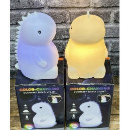 SQUISHY DINOZAURY SILIKONOWA MIĘKKA LAMPA NOCNA LED NA USB