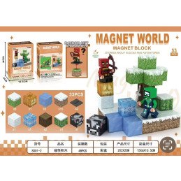 KLOCKI 53PCS MAGNETYCZNE MINECRAFT