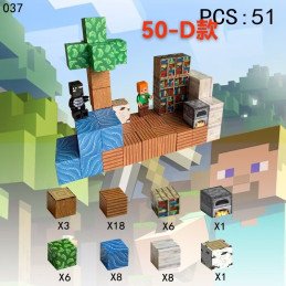 KLOCKI 51PCS MAGNETYCZNE MINECRAFT