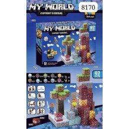 KLOCKI 87PCS MAGNETYCZNE MY WORLD