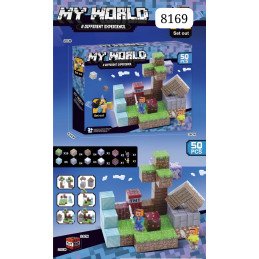 KLOCKI 50PCS MAGNETYCZNE MY WORLD