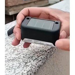 LAMPKI SOLARNE 4SZTOGRODOWE LED NA SCHODY TARAS PŁOT CZUJNIK ZMIERZCHU