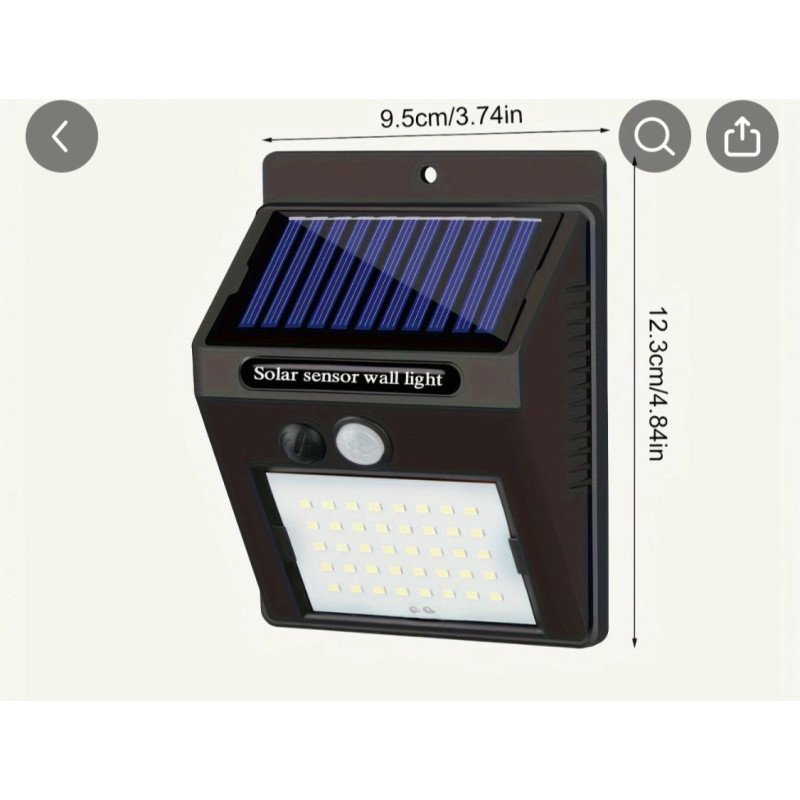 LAMPA SOLARNA 20LED Z CZUJNIKIEM ZMIERZCHU I RUCHU