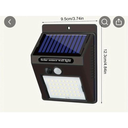 LAMPA SOLARNA 20LED Z CZUJNIKIEM ZMIERZCHU I RUCHU