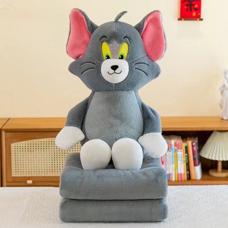 PODUSZKA MASKOTKA TOM I JERRY Z KOCEM