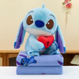 PODUSZKA MASKOTKA STITCH Z KOCEM