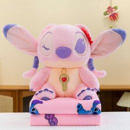 PODUSZKA MASKOTKA STITCH Z KOCEM