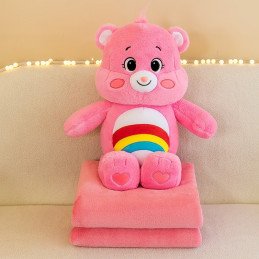 PODUSZKA MASKOTKA RED BEAR Z KOCEM