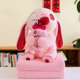 PODUSZKA MASKOTKA STITCH Z KOCEM