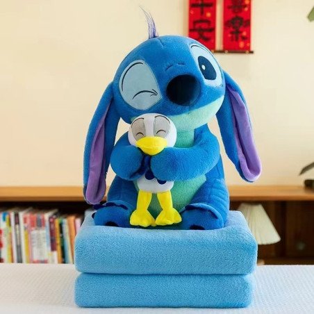 PODUSZKA MASKOTKA STITCH Z KOCEM