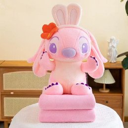 PODUSZKA MASKOTKA STITCH Z KOCEM