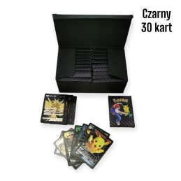 POKEMON SZASZETKA CZARNE KARTY KOLEKCJONERSKIE 30 KART