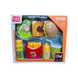 ZESTAW HUMBUGER Z ARTYKUŁAMI SPOŻYWCZYMI FAST FOOD