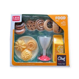 ZESTAW CIASTKO Z ARTYKUŁAMI SPOŻYWCZYMI FAST FOOD