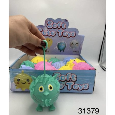 SQUISHY GNIOTEK PIŁKI MONSTER LED