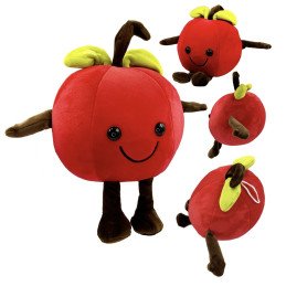 PLUSZOWA MASKOTKA JABŁKO CZERWONY 25CM