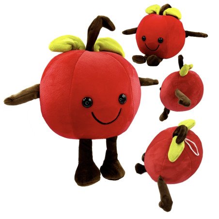 PLUSZOWA MASKOTKA JABŁKO CZERWONY 25CM