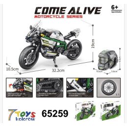 KLOCKI COME ALIVE MOTORCYKL