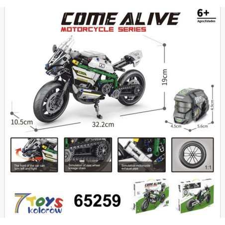 KLOCKI COME ALIVE MOTORCYKL