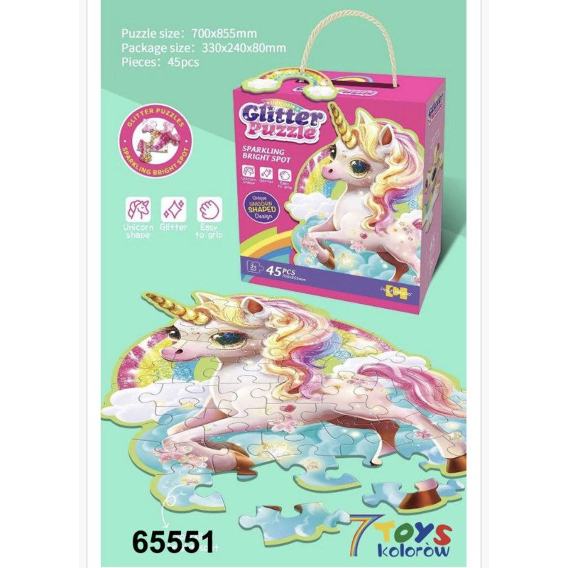 PUZZLE 45PCS GLITTER PUZZLE 45PCS GLITTER