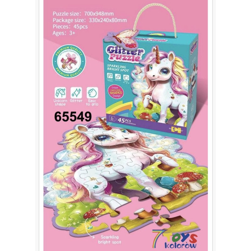 PUZZLE 45PCS GLITTER PUZZLE 45PCS GLITTER