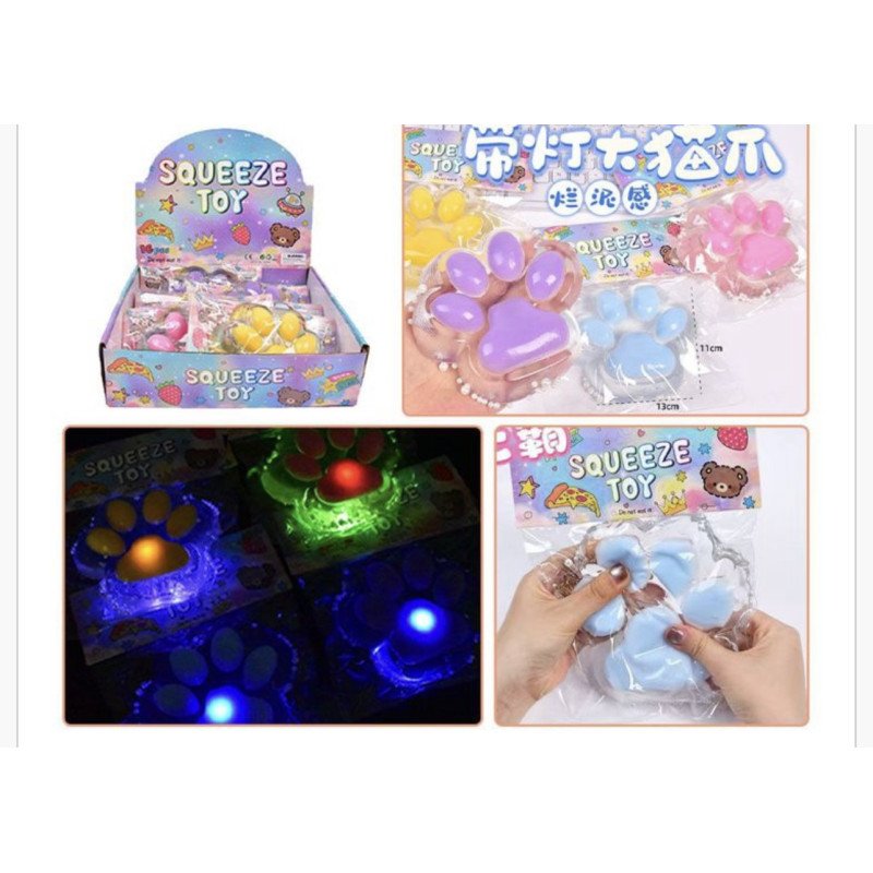 SQUISHY GNIOTEK ŁAPKI ŚWIECĄCE 11*13CM SQUISHY GNIOTEK ŁAPKI ŚWIECĄCE 11*13CM