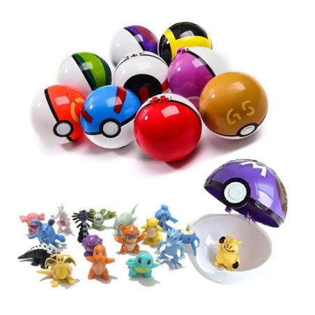 KULA POKEBALL Z FIGURKĄ POKEMON