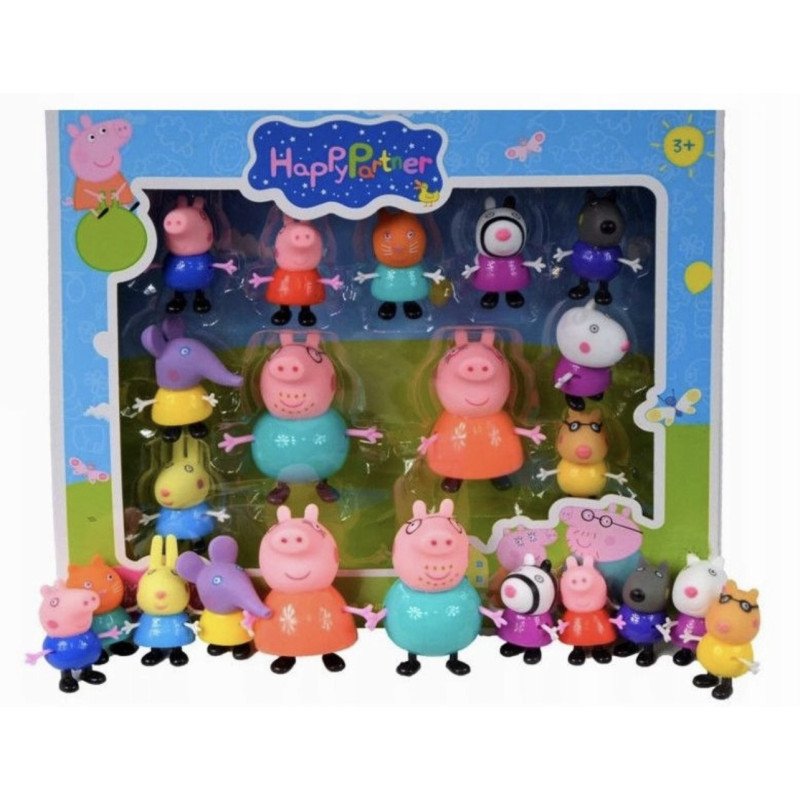 ZESTAW 14SZT RODZINKA RODZINA ŚWINKA PEPPA ZESTAW 14SZT RODZINKA RODZINA ŚWINKA PEPPA