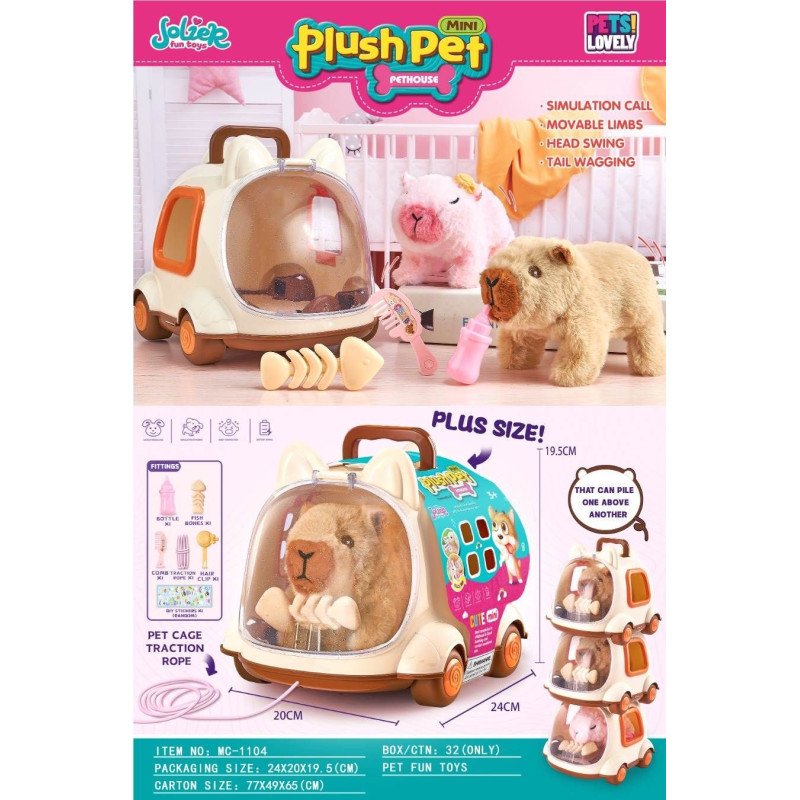 MINI PLUSZOWY KAPIBARA W DOMKU MINI PLUSZOWY KAPIBARA W DOMKU