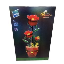 KLOCKI 344PCS FLOWERS