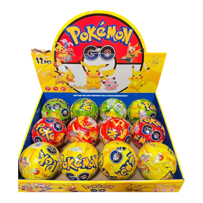 KULA Z FIGURKĄ POKEMON 9CM KULA Z FIGURKĄ POKEMON 9CM