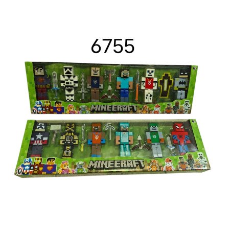 ZESTAW 6SZT FIGURKI MINECRAFT