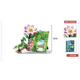 KLOCKI 284PCS FLOWERS KWIATY