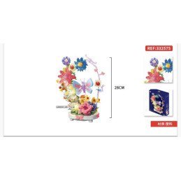 KLOCKI BB032 FLOWERS KWIATY LED DIY