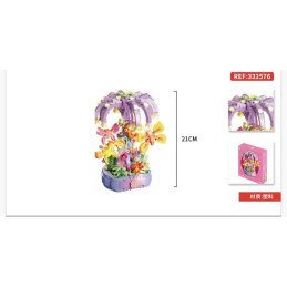 KLOCKI BB033 FLOWERS KWIATY LED DIY