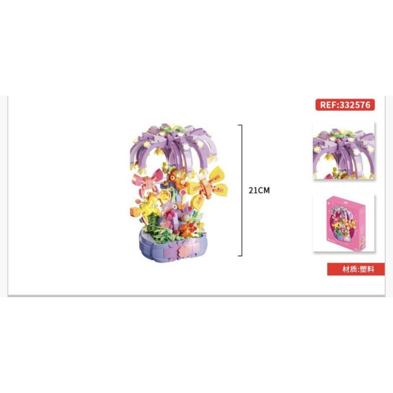KLOCKI BB033 FLOWERS KWIATY LED DIY KLOCKI BB033 FLOWERS KWIATY LED DIY