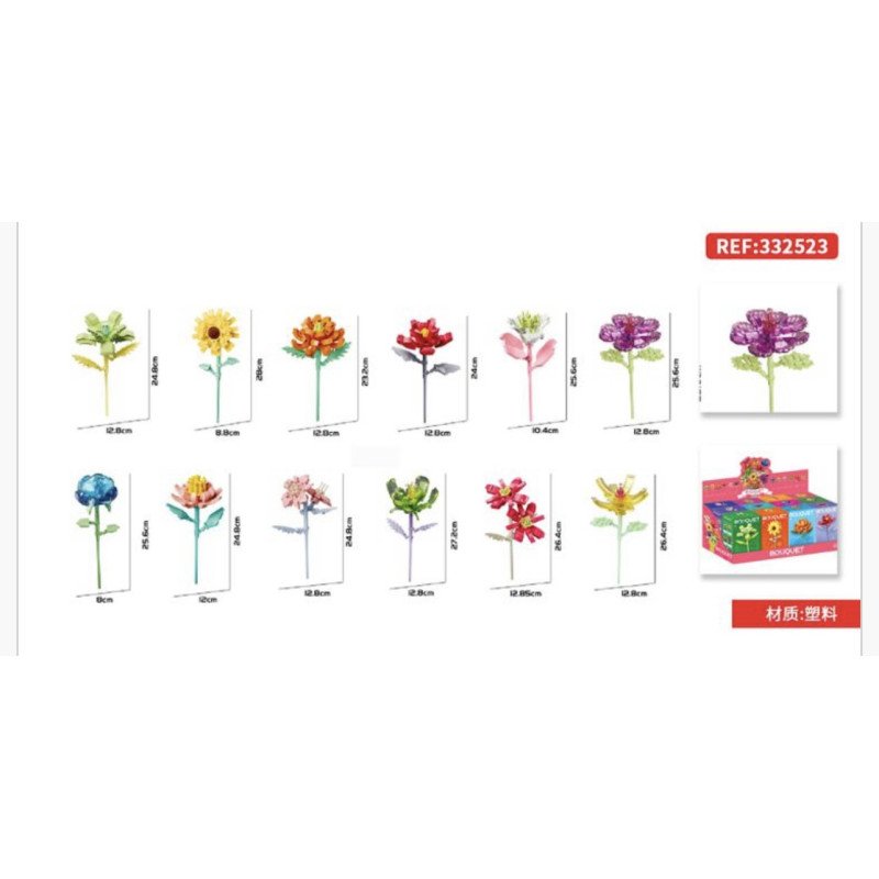 KLOCKI BB038 FLOWERS KWIATY KLOCKI BB038 FLOWERS KWIATY