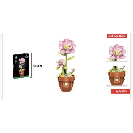 KLOCKI 315PCS KWIATY FLOWERS